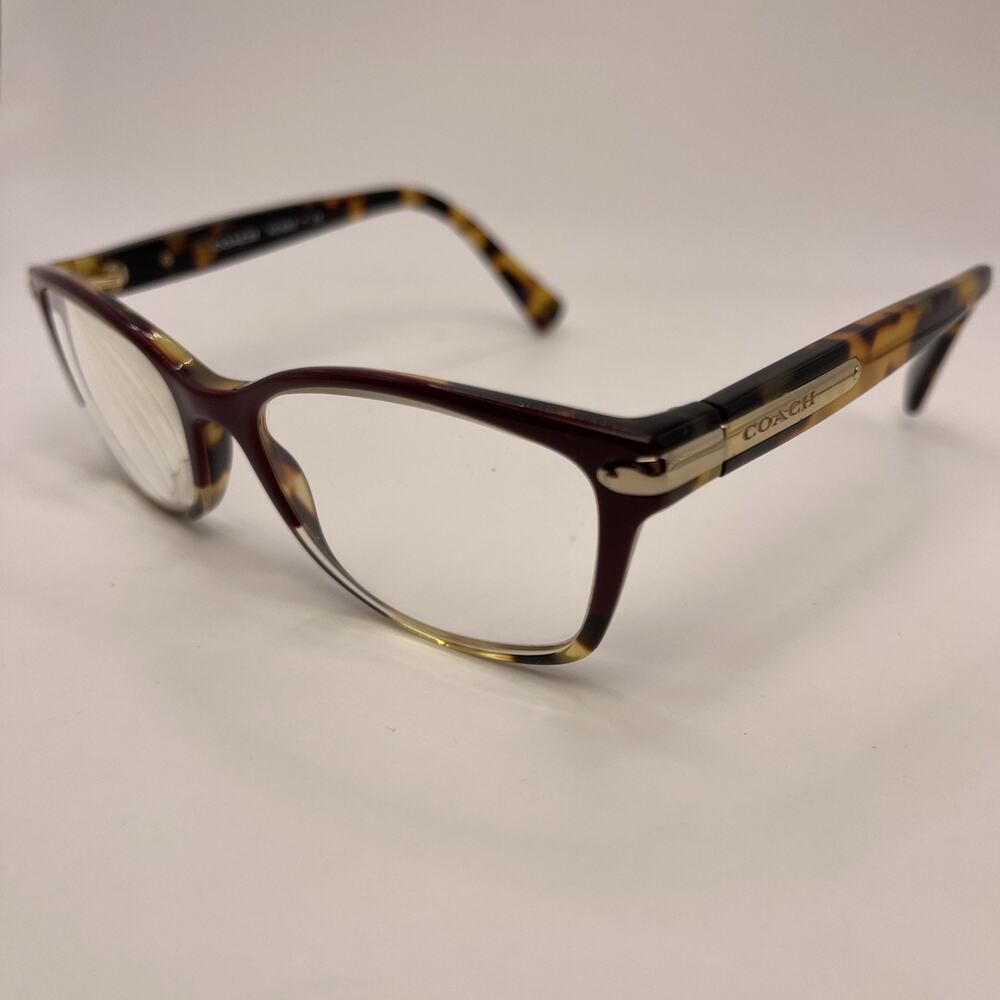 Coach Eyeglasses HC6065 5437 Burgundy Tortoise/Tortoise, 51-17-135 *Frames Only*
